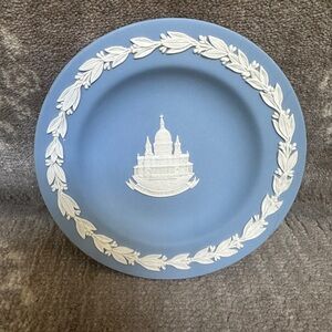 Wedgwood Jasperware, Mini Plate, Trinket Dish, 4 inches, St Pauls Cathedral